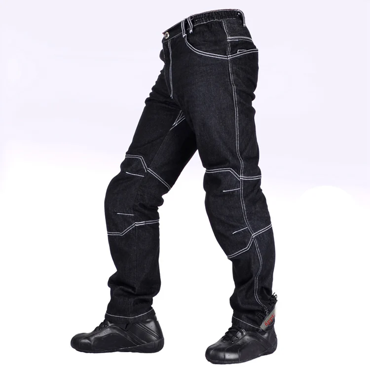Motorcycle Jeans Pants Riding trousers with Knee guard protector Drop
