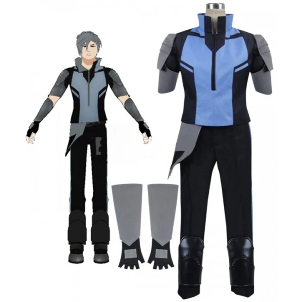 Free shipping NEW RWBY Mercury Black Uniform Suit Cosplay Costume