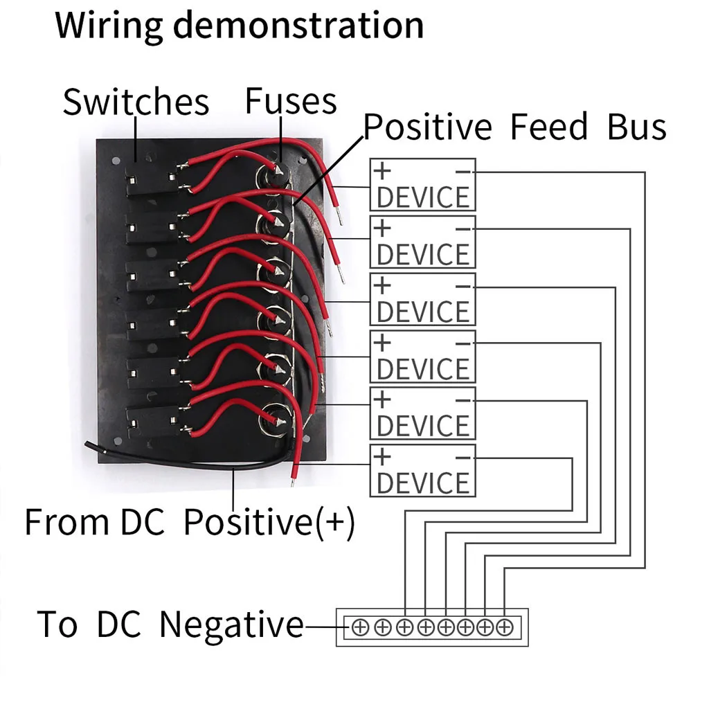 CARPRIE панель переключателя DC 12 V/24 V 15A 6 P бакелитовая панель с переключателями с предохранителями часть ON-OFF для авто автомобиля/лодки je10