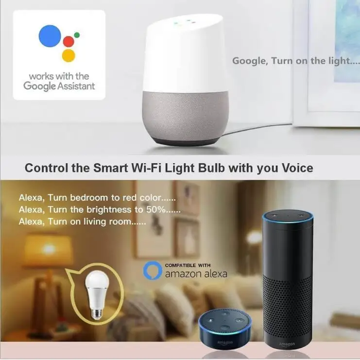 Волшебная светодиодсветильник лампа 10 Вт E27 RGB для умного дома с Bluetooth изменение
