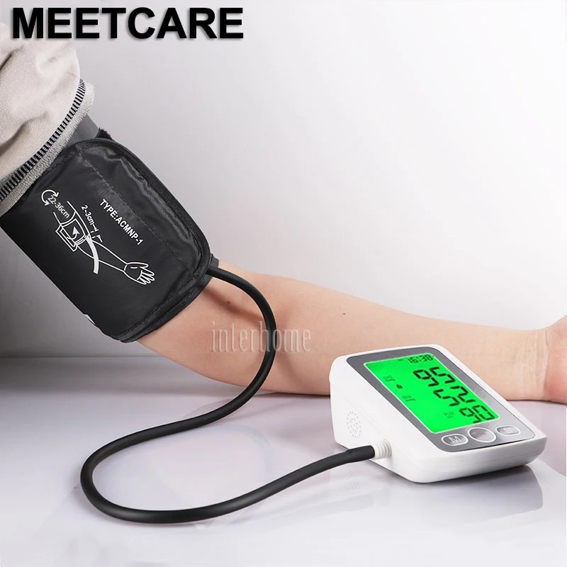 

Russian Voice Blood Pressure Monitor Tonomete Arm Sphygmomanometer Meter Backlight Heart Rate Pulse Oximeter Tensiometro Digital