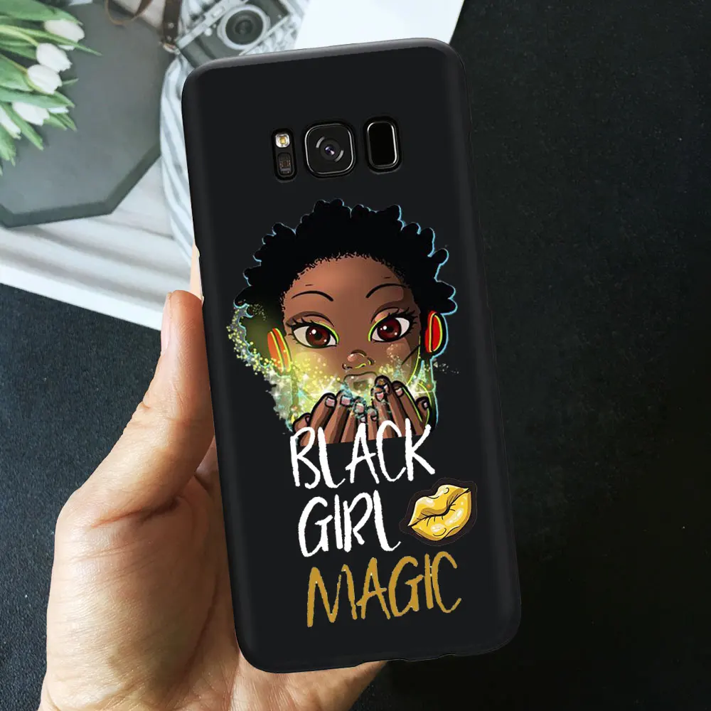 Чехол для телефона Melanin Poppin queen для samsung S10 S9 S8 Plus S7 S7 Edge S10 E Afro Black Girl Magic rock Мягкий силиконовый чехол из ТПУ - Цвет: TPU A1110