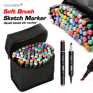 TOUCHNEW Soft Brush Marker Dual Headed Alcohol Based Sketch Marker for Animation Manga Professional Drawing Design
