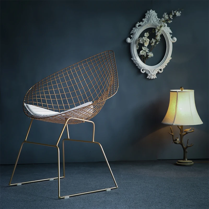 Hollow Iron Leisure Chair Creative Personality Dining Chair Minimalist Lounge Chair Negotiation Chair Household Sofa Stool