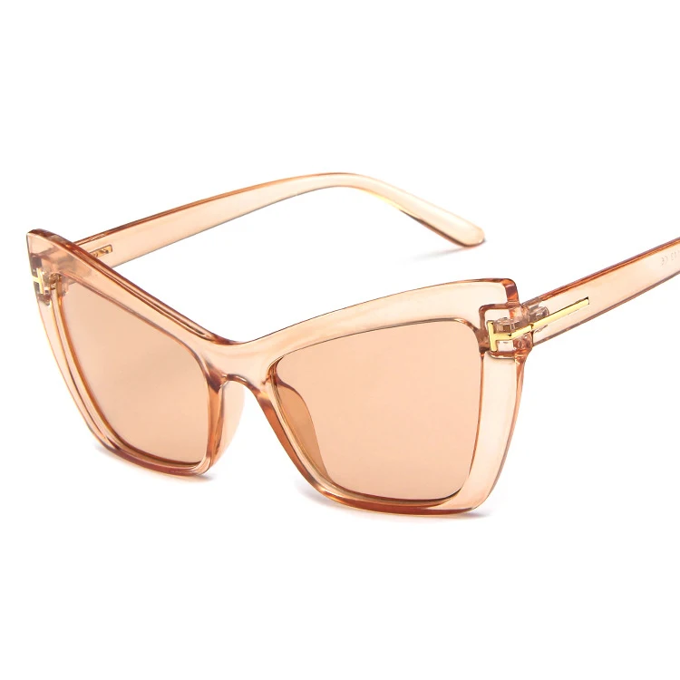 Psacss кошачий глаз Винтажные Солнцезащитные очки женские новые модные брендовые дизайнерские женские ретро уличные солнечные очки высокого качества солнцезащитные очки - Цвет линз: ATGD5079-9
