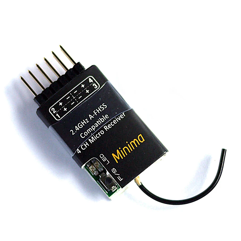 

FrSky Hitec Minima 2.4G 4CH A-FHSS Compatible Receiver Hitec-V8R4