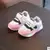 Crianças Sapatos Casuais Luminosa DIODO EMISSOR de luz Gaze Respirável sapatos Fundo Macio Bebê Crianças Tênis Com Luz Tênis Sapatos de Desporto Do Bebê