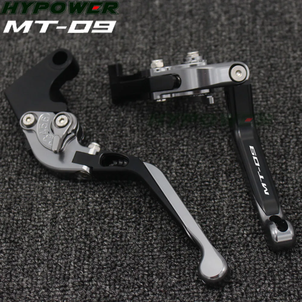 Для Yamaha FJ 09/MT 09 Tracer 2015 2018 с логотипом (MT 09) черный + титан CNC регулируемые складные