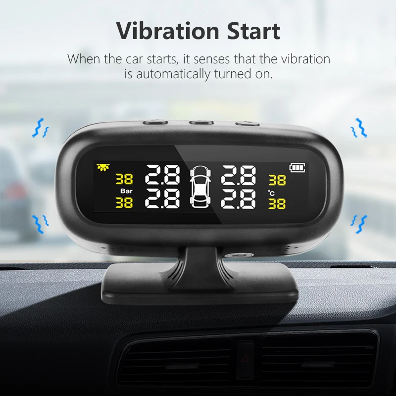 Vtopek tpms датчик давления в шинах безопасность автомобиля солнечная режиме