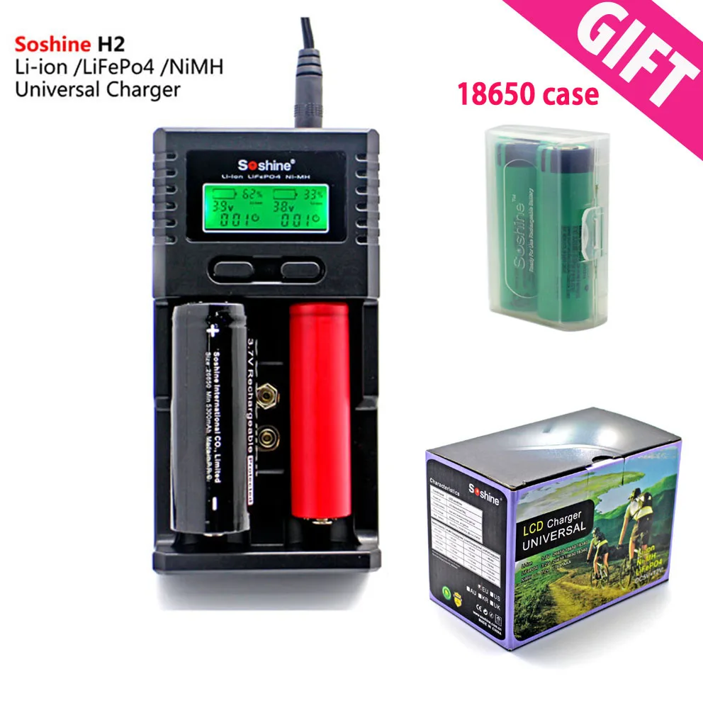 Soshine H2 Intelligent Rapid LCD Universal Charger...
