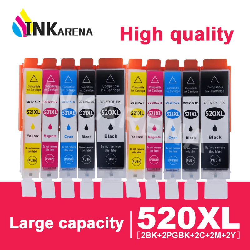 Пополнение полный Картридж струйный Canon PGI520 CLI521 Pixma iP3600 ip4600 ip4700 MP540 MP550 MP560 MP620 MP630 MP640 принтера