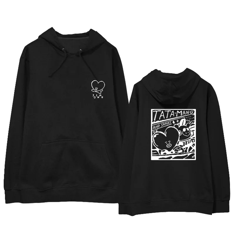 2019 BTS Kpop Love Yourself Hoodie Sweatshirt Ms./Men BTS V with Style Hoodie Ladies/Men Spring and Autumn Street Apparel