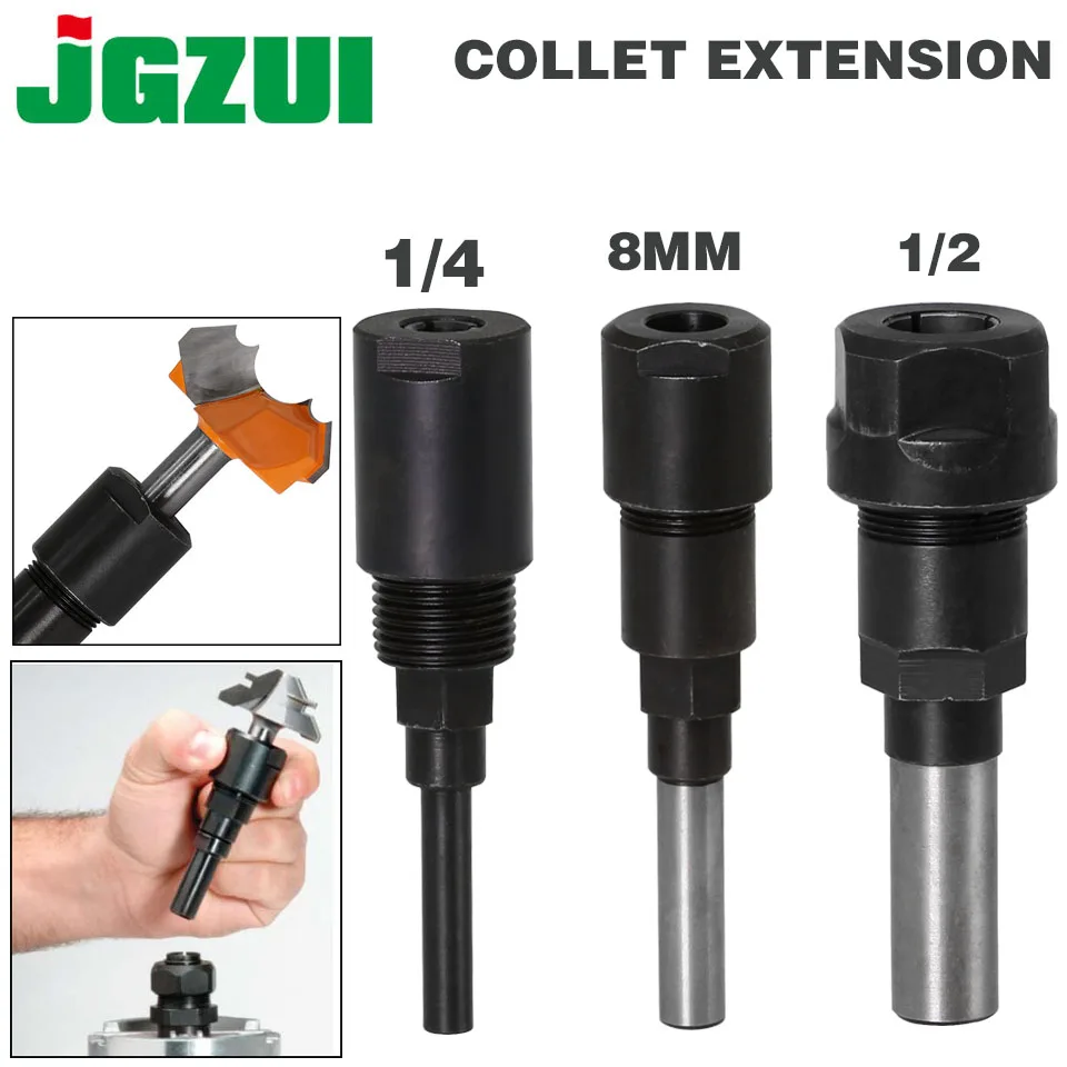 1 шт. 1/4 "8 мм 12 мм 1/2" хвостовик высокое качество биты маршрутизатор Цанга расширение гравировальный станок удлинитель