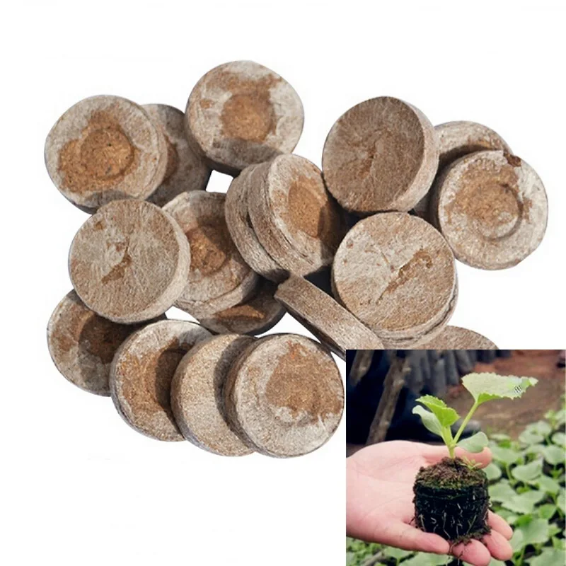 

1pcs nursery block nutrition block compressed compressed peat block magic soil medium with packaging nursery block easy to use