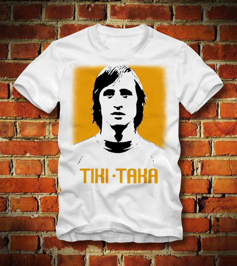 Футболка в стиле ретро Johan Cruyff Tiki Taka Fussball Soccers легендарная футболка из 2019 хлопка с