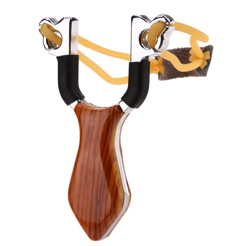 

1PCS Powerful Hunting Slingshot With Rubber Band High Density Catapult Professional Tactical Alloy Pocket Sling Shot Ball