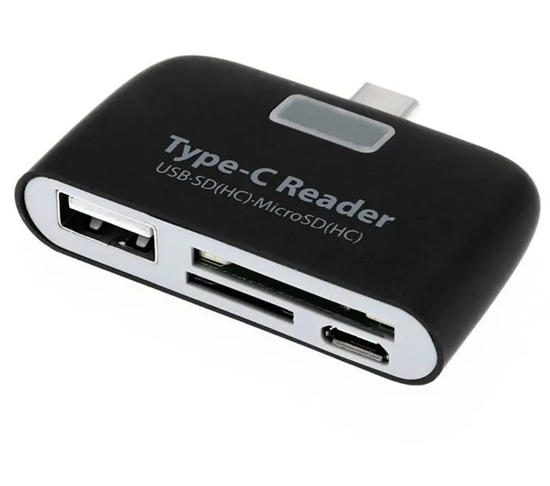 5 в 1 USB C type-C концентратор USB 3,0 комбинированный концентратор с type C USB-C считыватель карт для зарядки MacBook Air Pro 100 шт