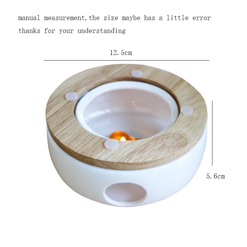 Краткое белый Керамика теплые Чай плита свечи нагрева Кофе молоко Цветочный чай база полка кунг-фу Чай набор аксессуаров Чай горшок держатель
