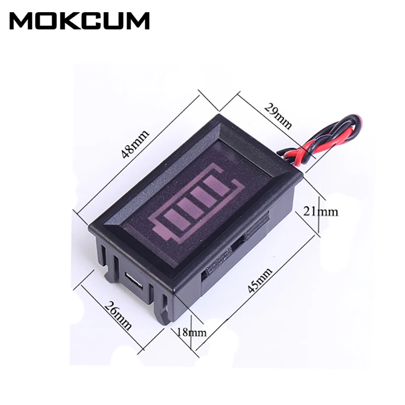 12 В свинцово-кислотная батарея количество электроэнергии дисплей доска корпус синий дисплей светодиодный дисплей автомобиля батарея тестер Индикатор питания