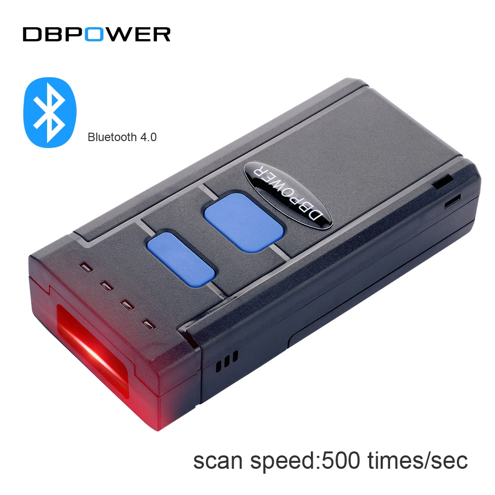 DBPOWER Pocket Wireless Red Light CCD Bluetooth Barcode Scanner Laser