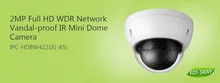 Free Shipping DAHUA 2MP WDR Network Vandalproof IR Mini Dome Camera with Fixed Lens IP67 without