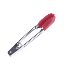 Горячий 1 шт. практичный силикон приготовление пищи сервировка салата барбекю Кухонные Щипцы из нержавеющей стали ручка посуда поставка зажимы-щипцы для еды