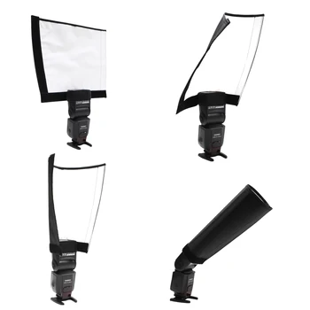

Universal Foldable Flash Reflector Silver Color Snoot Diffuser for Yongnuo Pixel Canon Nikon Speedlite