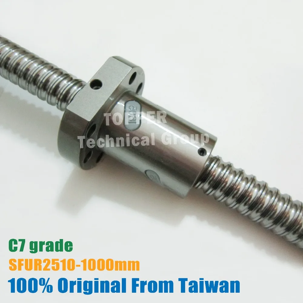 Dia 25mm Pitch 10mm Ballscrew SFU2510 Ball Screw Ballnut C7 Accuracy+End Support