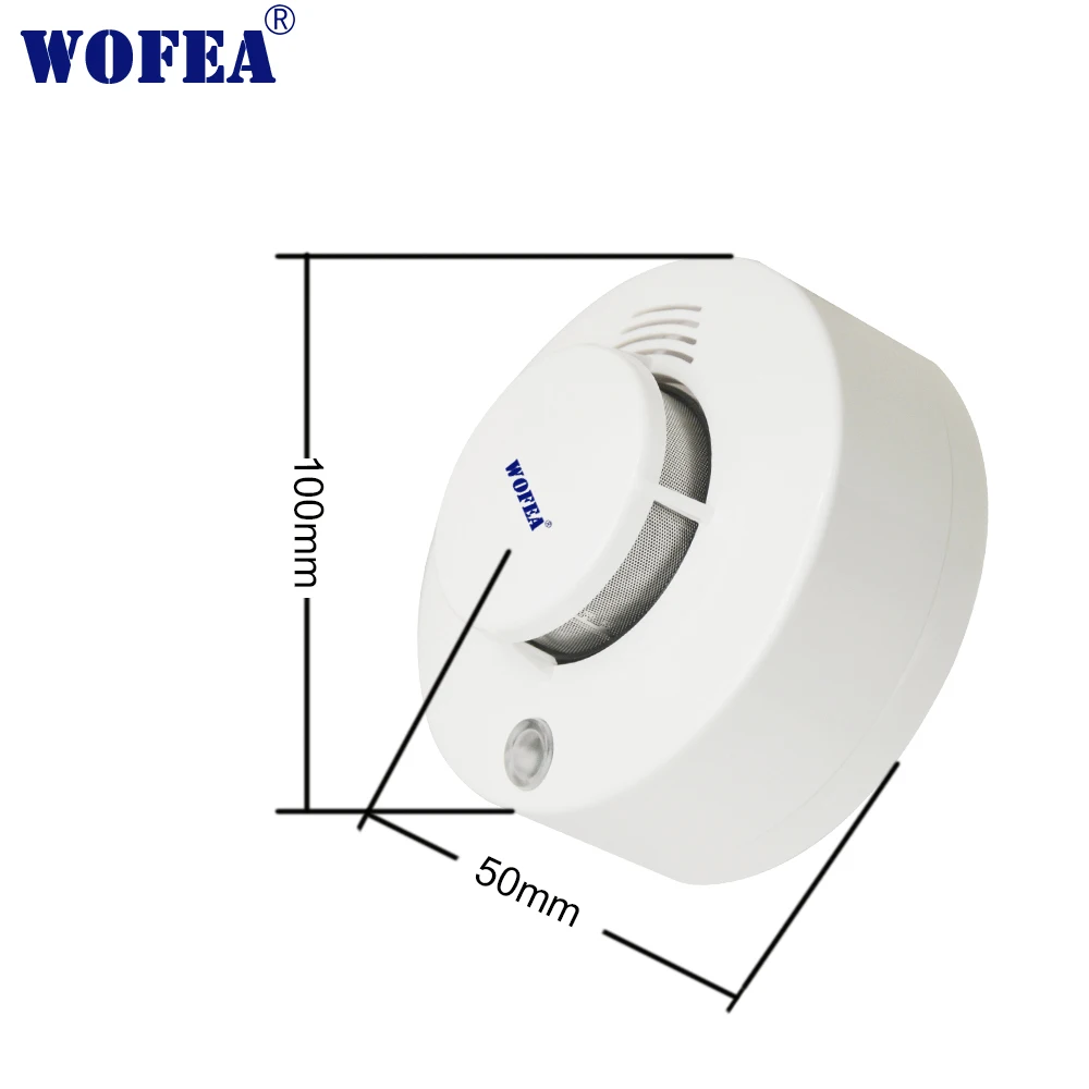 Kopen Wofea Optische Rookmelder Sensor Wired rookmelder fire alarm 12V alarm met zoemer en relais uitgang GEEN  NC
