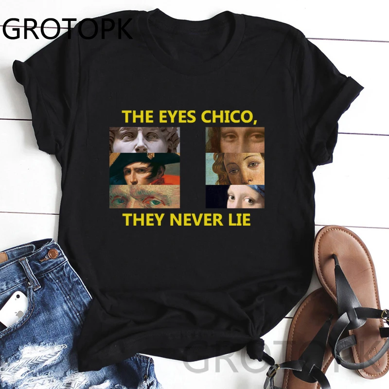 Женская футболка с принтом The Eyes Chico летняя Винсента в стиле Харадзюку