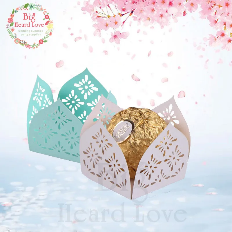 50pcs White And Tiffany Color Candy Box Bar Chocolate Candy Bar