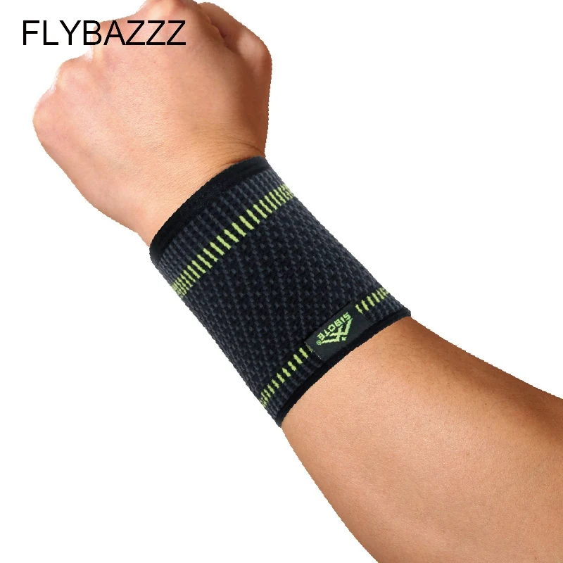 FLYBAZZZ 1 Piece Elastic Sport Bandage Wristband Hand Gym Support Wrist Brace Wrap Tennis Cotton Weat Band Fitness Powerlifting