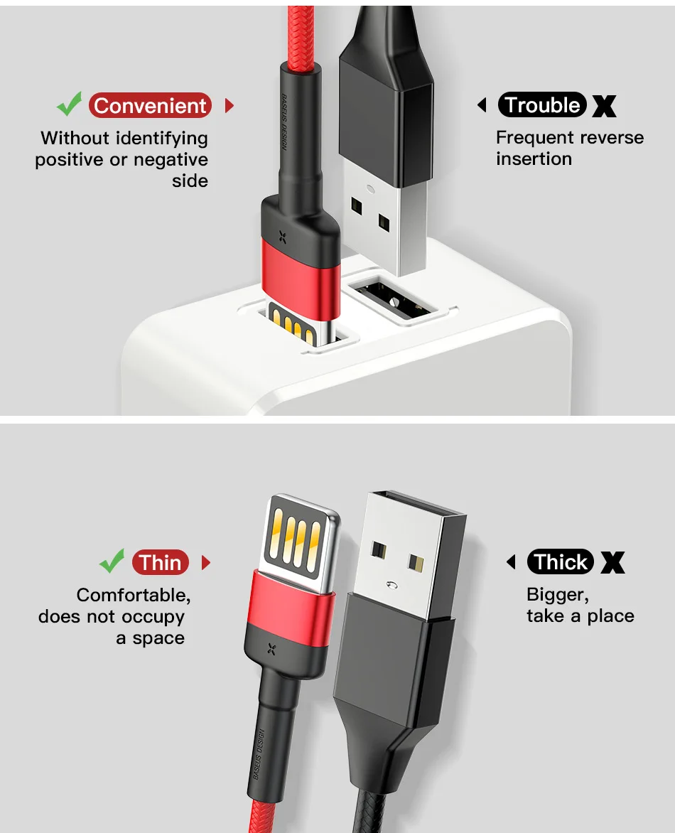 Baseus обновленный специальный Реверсивный usb кабель для iphone xs max usb xr зарядный кабель для iphone X 8 7 6 plus Кабель для быстрой зарядки