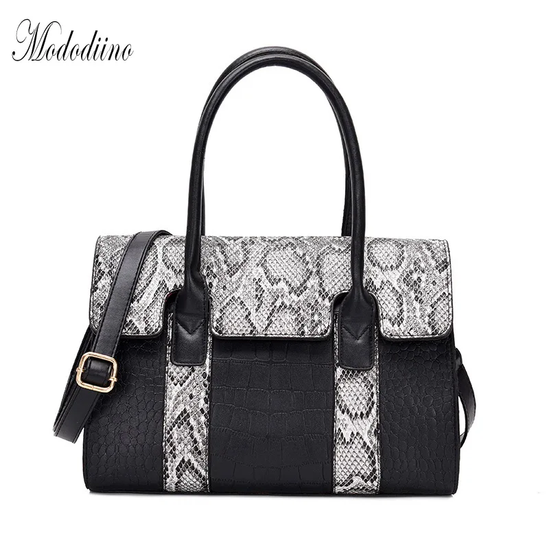 

Mododiino Serpentine Pattern Women Handbags Large Capacity Shoulder Bags For Summer Luxury Handbags Women Bags Designer DNV1111
