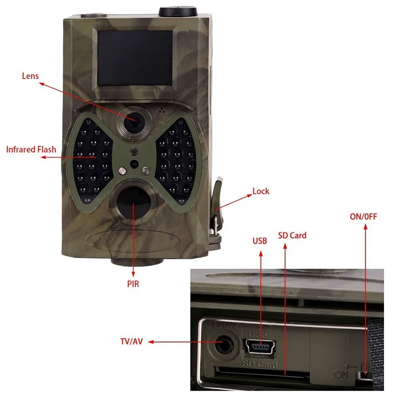 

HC300A 12MP 940NM Trail Cameras MMS GPRS Digital Scouting Hunting Camera Trap Game Cameras Night Vision Wildlife HC-300A Camera