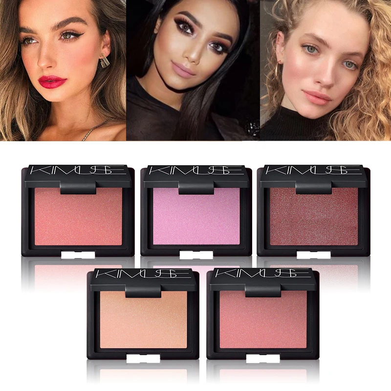 

KIMUSE Brand Single Minneral Blush Baked Cheek Face Blusher lasting Palette Bronzer Contour Sleek Texture Baked Blush Face Base