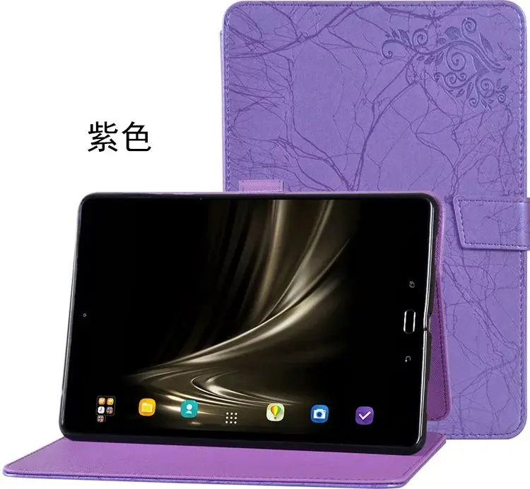 Ультра тонкий Folio Stand защитный с цветочным принтом кожаный чехол для Asus ZenPad Z8 7." ZT581KL(zenPad 3 8.0 Z581KL - Цвет: Фиолетовый