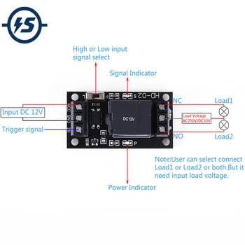 

DC 12V 1 Channel Relay Module High/Low Level Trigger Optocoupler Relay Control Module Isolated Output