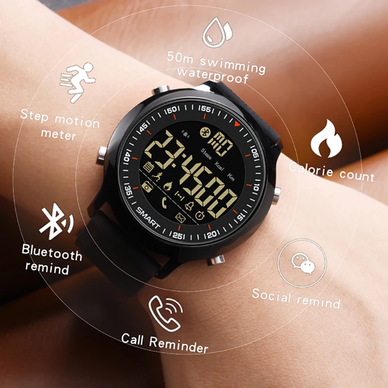 

PANARS Smart Watch for IOS Android Bluetooth Men Women Sport Digital Watches Intelligent Pedometer Reminder Fitness Bracelet