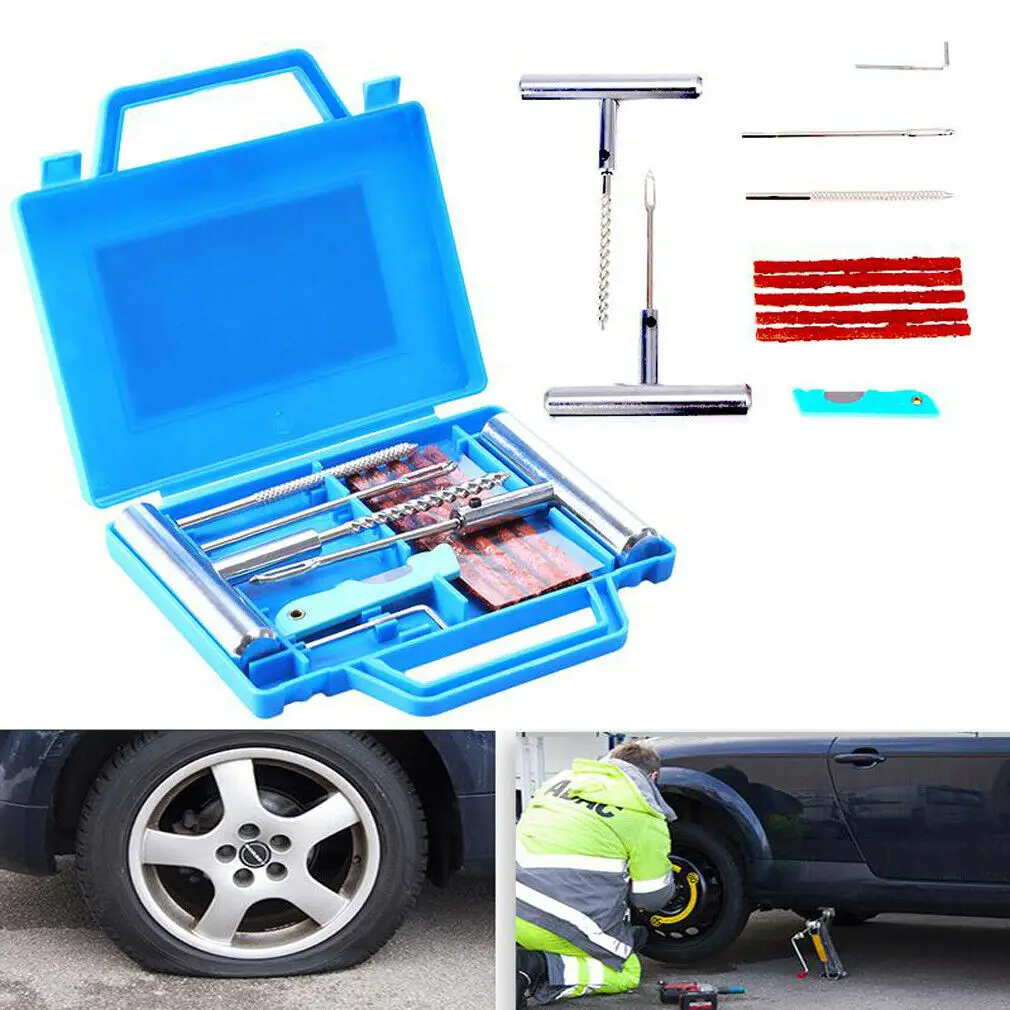 

11 Pcs Auto Car Tire Diagnostic Repair Kit Tubeless Wheel Tire Mending Tool Set