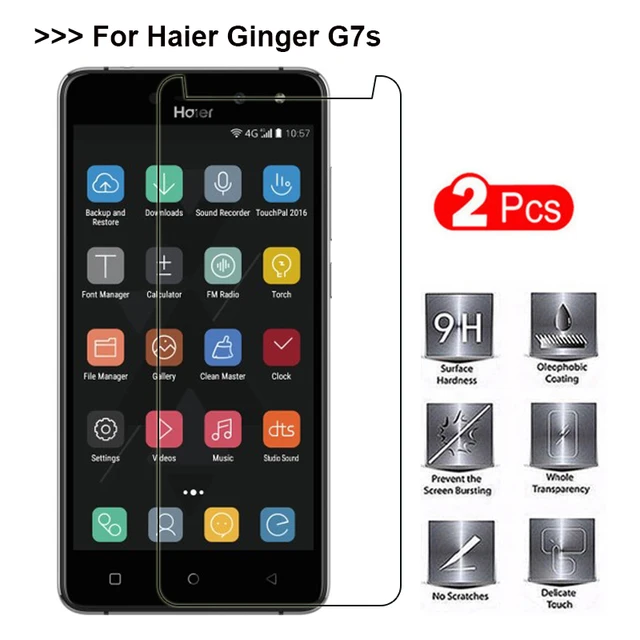 Best Offers 2PCS Haier Ginger G7s 4G Smartphone Screen Protector Haier G7s Pelicula Cover Tempered Glass Haier Ginger G7s Screen Glass