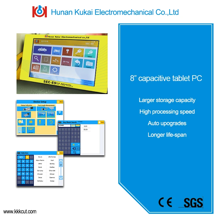 Kukai CE одобренный дешевый SEC-E9 автомат для резки ключей Профессиональный портативный автомат для резки ключей автомобиля