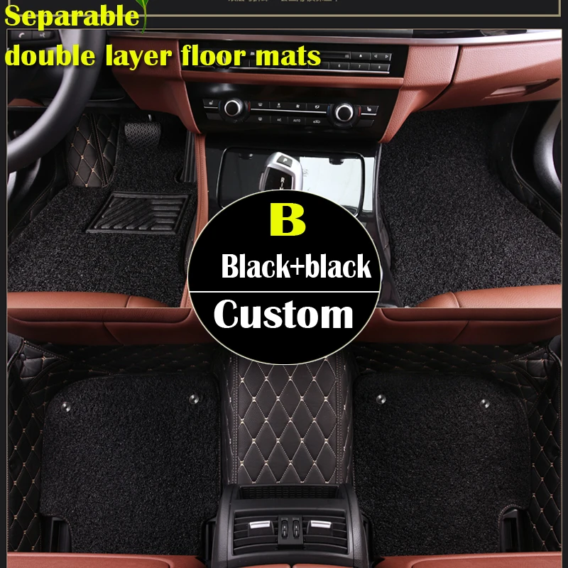 Separable double layer custom car floor mats for Lexus LS 430 460 600H