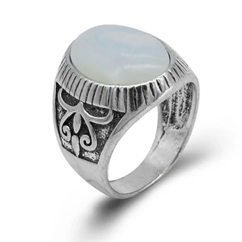 

2017 NEW ARRIVALS Oval Big Natural Stone Ring for Women Top Quality Vinitage Retro Style Party Rings Men Jewelry Wholesale