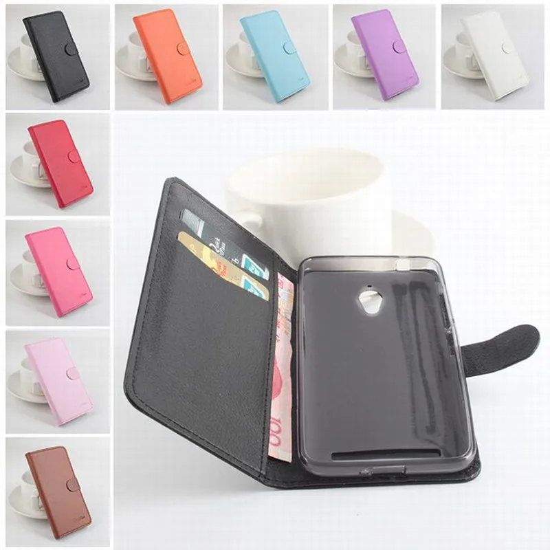 

9 colors Leather case For ASUS Zenfone GO ZC500TG Flip Cover case housing With Card Slot For Zenfone Go ZC 500 TG Phone Cases