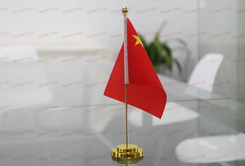 

KAFNIK, Only flagpole /Gold or silver metal flagpole base Office table desk flag without flags , free shipping