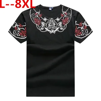

Plus 8XL 10XL 6XL cotton casual short sleeve moon theam men T shirt o-neck knitted comfortable fabric street style men t-shirt