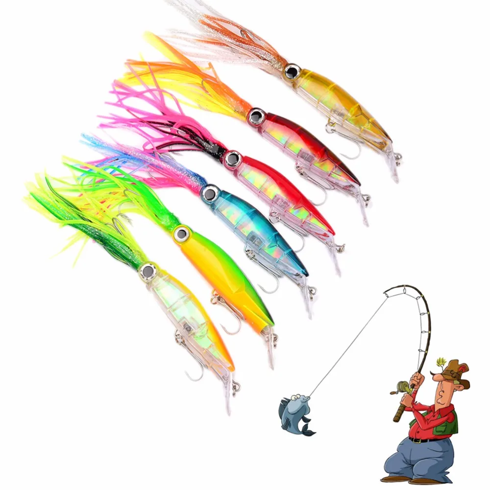 1PCS Soft Lures Octopus Squid Jig Hooks Shrimp Catch Fishing Tackle Crank fishing lure