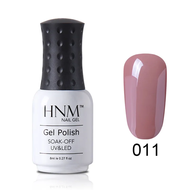 HNM телесный цвет серия 8 мл УФ-гель для ногтей замачиваемый Гель-лак основа верхнее покрытие лак для нейл-арта геллак Полупостоянный Гель-лак - Цвет: NU011