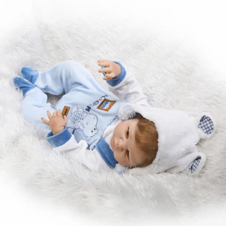 Npkdoll Reborn 23 дюймов 57 см Детские Реалистичного красотка Кукла младенец жив Boneca BABY